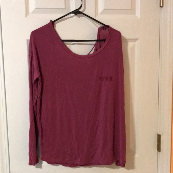 PINK Victoria's Secret Tops - VS PINK long sleeve off shoulder flowy top